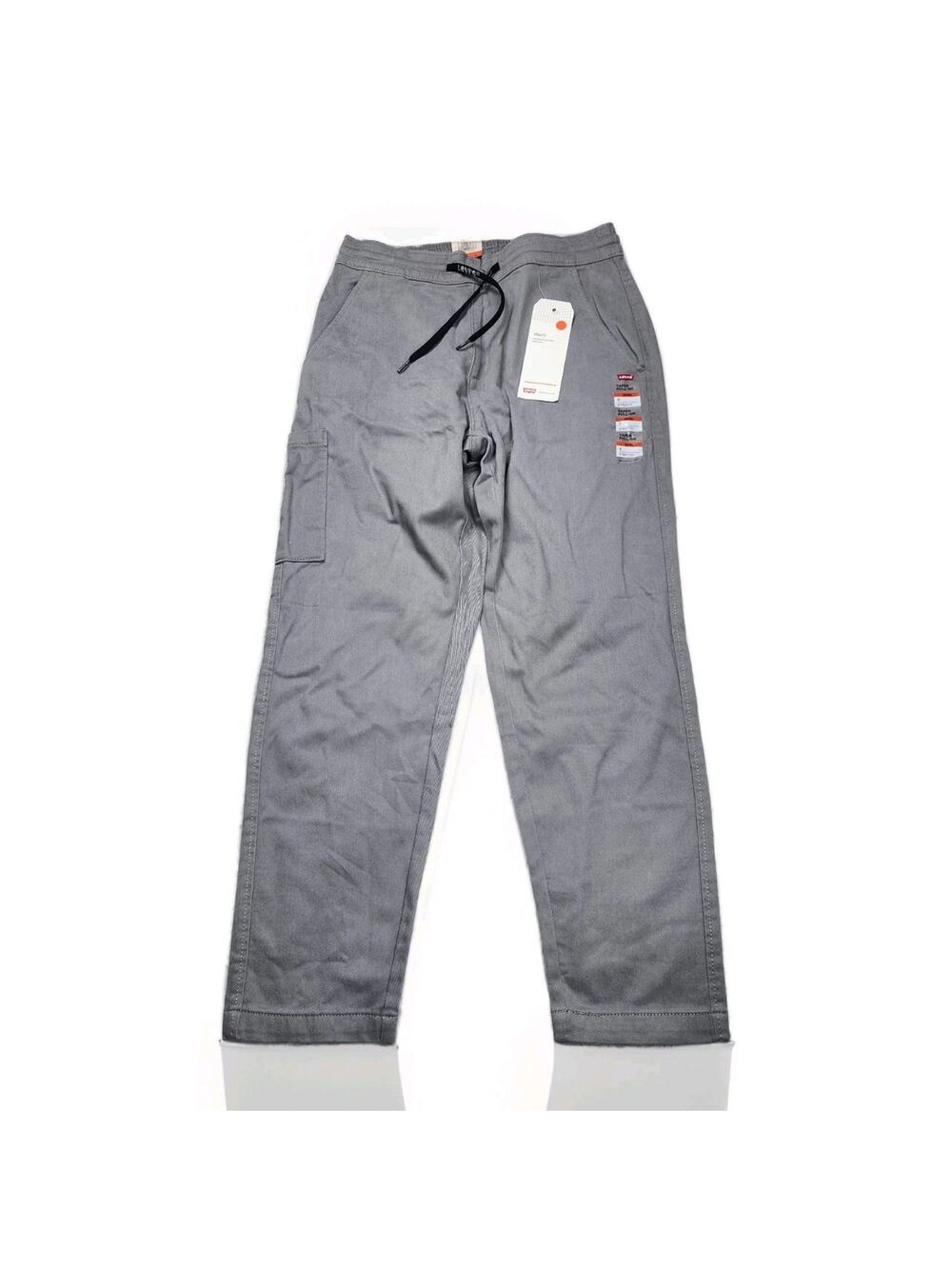 Levis Mens Warm Taper Pull On Pants Draw String Stretch Size Small Gray